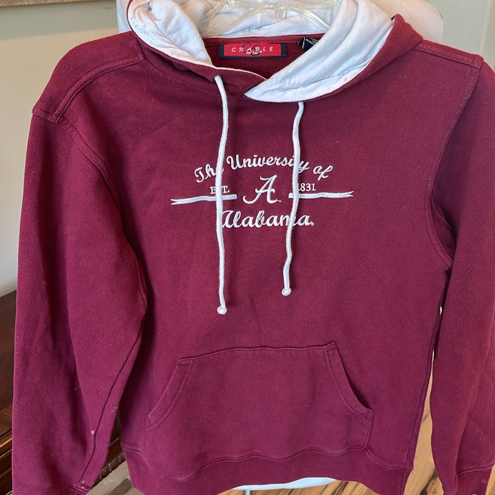 University of Alabama Crimson Red Hoodie Sweatshirt Womens Small - Picture 5 of 10